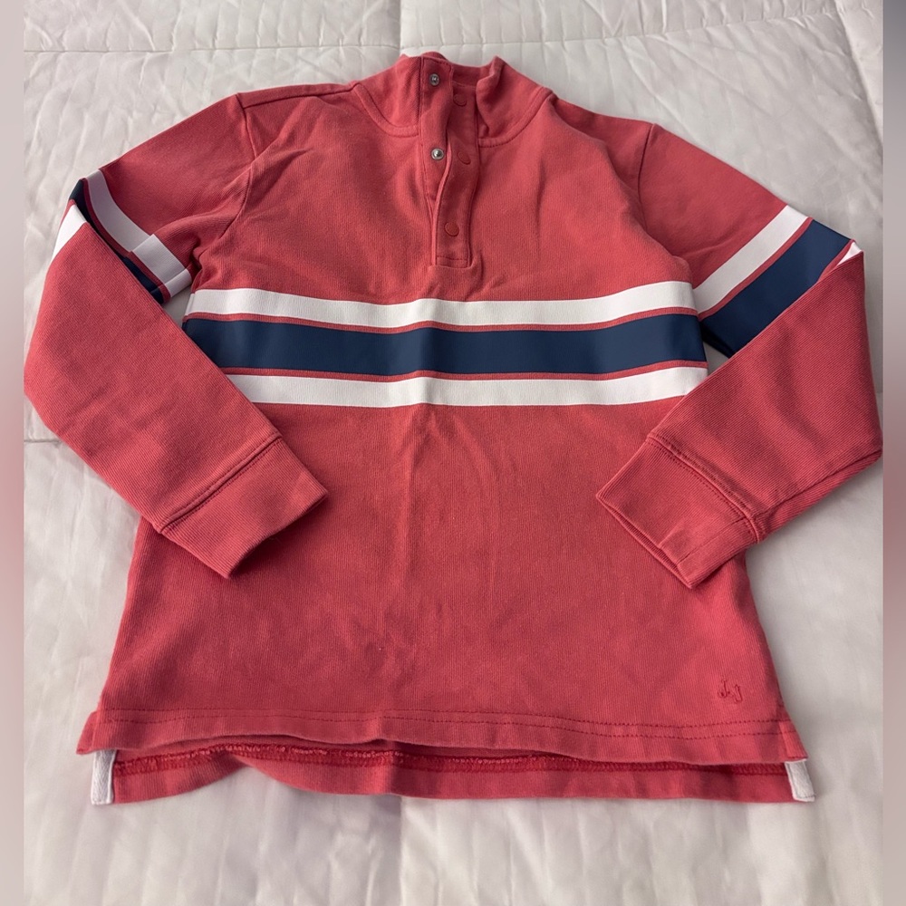 Janie and Jack Coral Snap-Neck Pullover